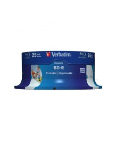 TARRINA 25 UNIDADES VERBATIM 43811 - BLU-RAY BD-R - 25GB - 6X - PRINTABLE 43811
