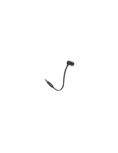 AURICULARES INTRAUDITIVOS JBL PURE BASS DRIVERS 9MM CABLE PLANO FUNCION MANOS LIBRES NEGRO JBLT110BLK