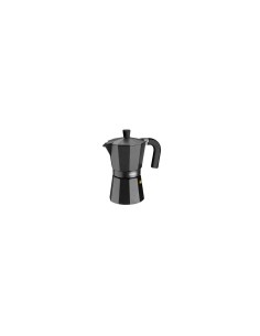 CAFETERA MONIX VITRO NOIR CAPACIDAD 6 TAZAS ALUMINIO CON RECUBRIMIENTO ANTIADHERENTE MANGO ERGONOMICO NEGRO MATE M640006