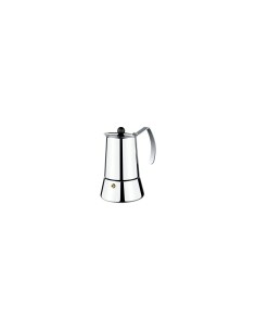 CAFETERA MONIX ETERNA 6 TAZAS MANGO ASAS ACERO INOXIDABLE EXTERIOR BRILLANTE APTO PARA TODO TIPO DE COCINAS M630006