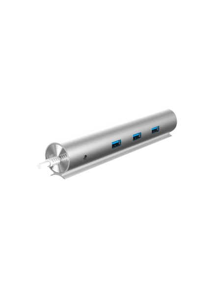 HUB WOXTER USB 3.1 7 PUERTOS COMPATIBLE PC MAC PLATA PE26-142