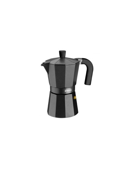 CAFETERA MONIX VITRO NOIR CAPACIDAD 12 TAZAS ALUMINIO CON RECUBRIMIENTO ANTIADHERENTE MANGO ERGONÃâ€œMICO NEGRO MATE M640012
