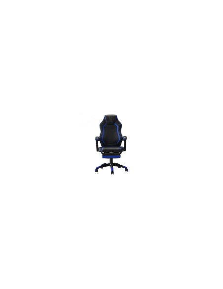 Silla gamer woxter stinger station rx piston clase 4 eje de acero reposapies extensible negro azul GM26-011