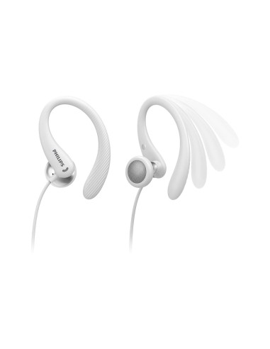 Philips TAA1105WT/00 Auriculares deportivos gancho de oreja conector de 3.5mm blanco