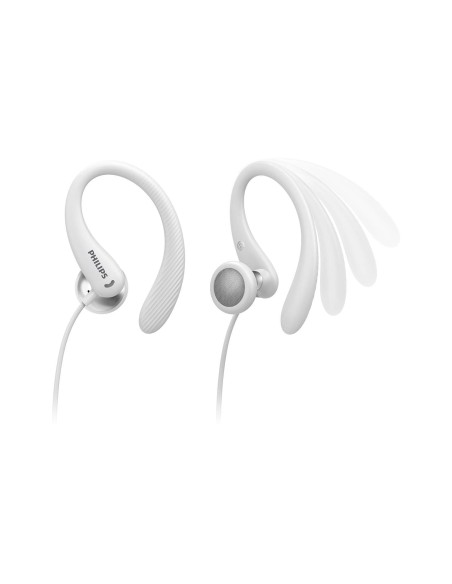 Philips TAA1105WT/00 Auriculares deportivos gancho de oreja conector de 3.5mm blanco
