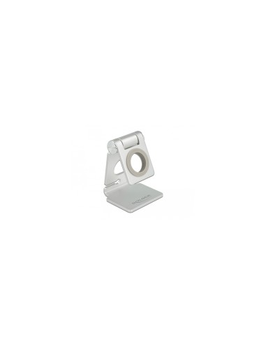 DeLOCK 18428 soporte Soporte activo para telÃ©fono mÃ³vil TelÃ©fono mÃ³vil/smartphone, Reloj inteligente Plata