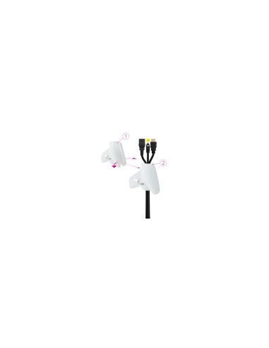 Nanocable Organizador de Cables Flexible 25 mm, Blanco, 1 m