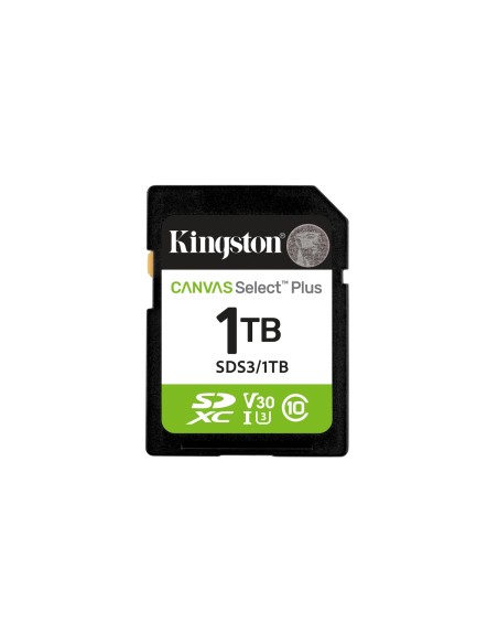 Kingston Technology 1 TB SDXC Canvas Select Plus Gen3 150 MB/s C10 UHS-I U3 V30