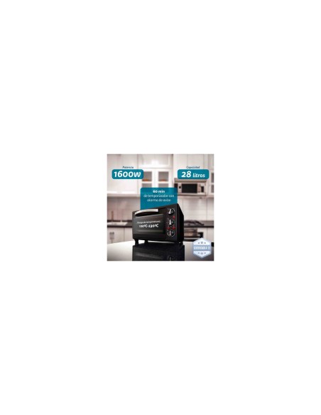 Grunkel HR-28NRM horno tostador 28 L 1600 W Negro