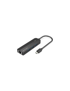 Vention Docking USB Tipo-C TGPBB/ 3xUSB/ 1xRJ45/ 1xUSB Micro B PD/ Negro