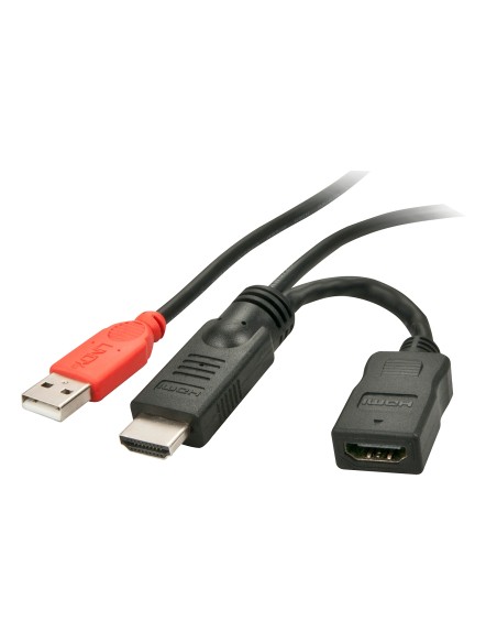 Lindy 41080 Adaptador grÃ¡fico USB Negro, Rojo