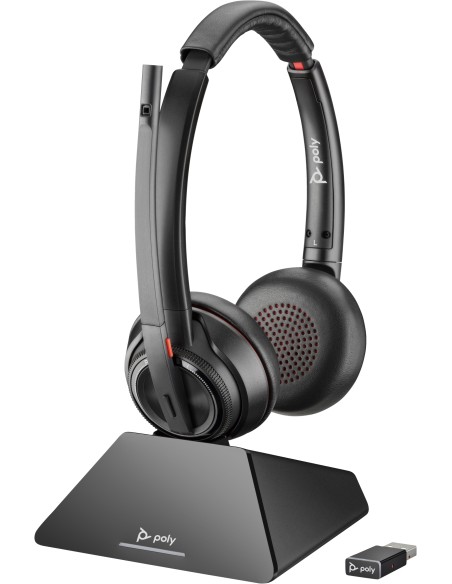 POLY Auriculares Savi 8220 UC con certificaciÃ³n Microsoft Teams DECT 1880-1900 MHz USB-A