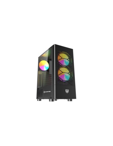 Caja Torre Nfortec Caelum Black RGB Cristal Templado USB 3.0