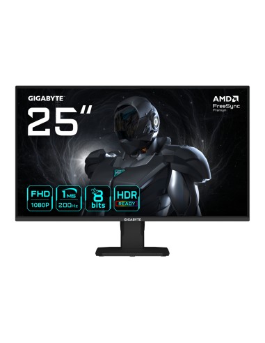 GIGABYTE GS25F2 Monitor Gaming 25" FHD - 1920 x 1080, 200Hz, 1ms, 300 cd/mÂ², Display HDR 10, HDMI 2.0, DisplayPort 1.4