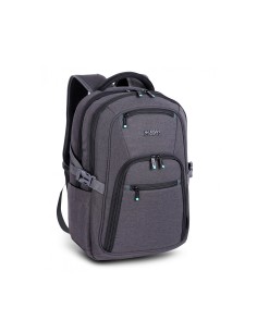 Urban Factory HTE17UF mochila Mochila de viaje Negro, Gris Malla, PoliÃ©ster, PlÃ¡stico reciclado, Acero
