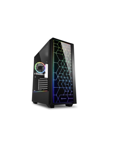 Caja torre sharkoon RGB LIT 100 midi tower negro 4044951028153
