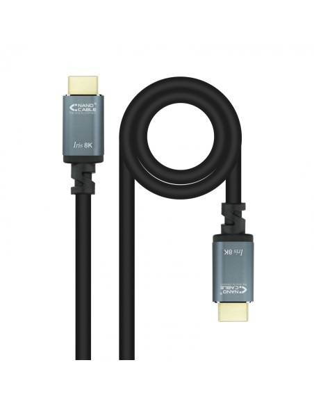 Nanocable Cable HDMI 2.1 IRIS 8K A/M-A/M, Negro, 1.5 m