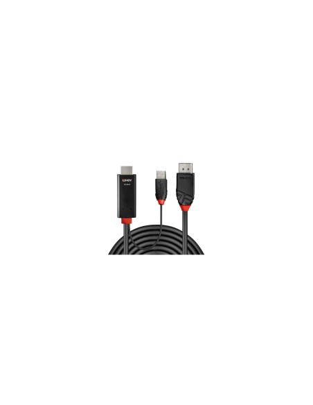 Lindy 41500 adaptador de cable de vÃÂ­deo 3 m HDMI + USB Type-A DisplayPort Negro
