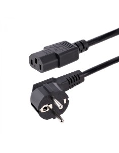 StarTech.com Cable de 1m (3 pies) de AlimentaciÃ³n para Ordenador, 18AWG, UE Schuko a C13, 250V 10A, Cable de Corriente, Cable d