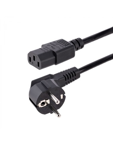 StarTech.com Cable de 1m (3 pies) de AlimentaciÃ³n para Ordenador, 18AWG, UE Schuko a C13, 250V 10A, Cable de Corriente, Cable d