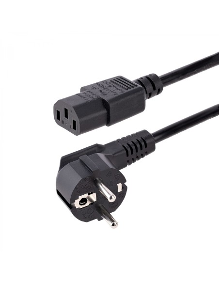 StarTech.com Cable de 1m (3 pies) de AlimentaciÃ³n para Ordenador, 18AWG, UE Schuko a C13, 250V 10A, Cable de Corriente, Cable d