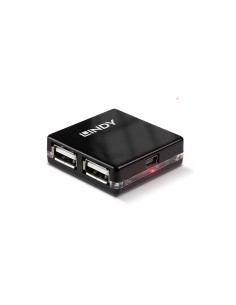 Lindy 42742 hub de interfaz 480 Mbit/s Negro