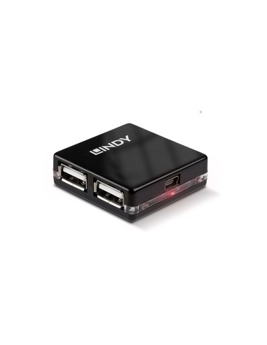 Lindy 42742 hub de interfaz 480 Mbit/s Negro