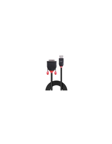 Lindy 41490 adaptador de cable de vÃÂ­deo 1 m DVI-D DisplayPort Negro