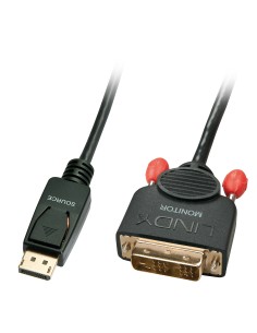 Lindy 41489 adaptador de cable de vÃÂ­deo 0,5 m DisplayPort DVI-D Negro