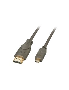 Lindy 41353 cable HDMI 2 m HDMI tipo A (EstÃ¡ndar) HDMI tipo D (Micro) Negro, Oro