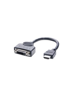 Lindy 41227 adaptador de cable de vÃÂ­deo 0,2 m DVI-D HDMI Negro