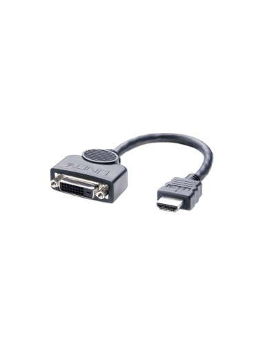 Lindy 41227 adaptador de cable de vÃÂ­deo 0,2 m DVI-D HDMI Negro