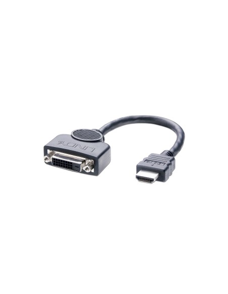 Lindy 41227 adaptador de cable de vÃÂ­deo 0,2 m DVI-D HDMI Negro
