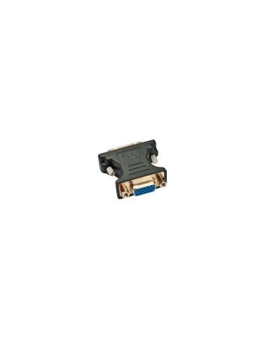 Lindy 41199 cambiador de gÃ©nero para cable VGA DVI-I Negro, Oro