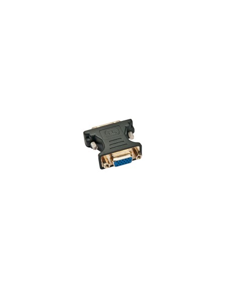 Lindy 41199 cambiador de gÃ©nero para cable VGA DVI-I Negro, Oro