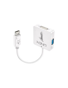 Lindy 41028 adaptador de cable de vÃÂ­deo DisplayPort DVI-D + VGA (D-Sub) + HDMI Negro