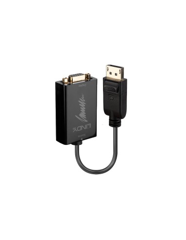 Lindy 41006 adaptador de cable de vÃÂ­deo 0,15 m VGA (D-Sub) DisplayPort Negro
