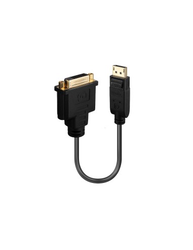 Lindy 41004 adaptador de cable de vÃÂ­deo 0,15 m DisplayPort DVI-D Negro