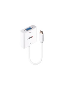 Lindy 43355 adaptador de cable de vÃÂ­deo USB Tipo C VGA (D-Sub) Blanco