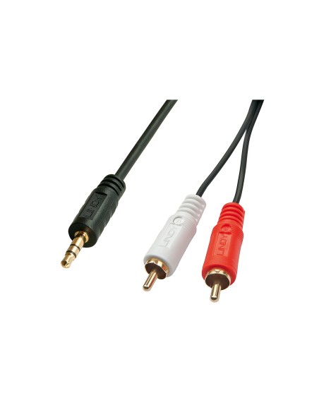 Lindy 35680 cable de audio 1 m 3,5mm 2 x RCA Negro