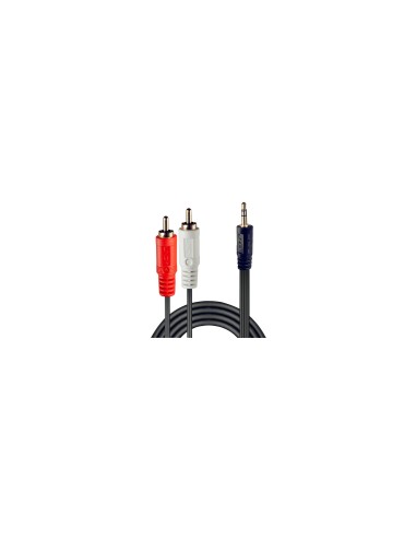 Lindy 35680 cable de audio 1 m 3,5mm 2 x RCA Negro