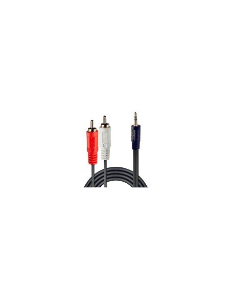 Lindy 35680 cable de audio 1 m 3,5mm 2 x RCA Negro