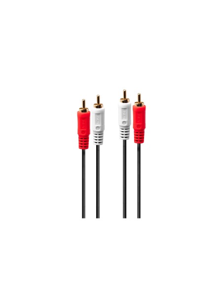Lindy 35660 cable de audio 1 m 2 x RCA Rojo, Blanco