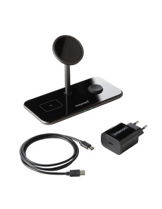 Intenso MB13 Auriculares, Smartphone, Reloj inteligente Negro USB Cargador inalÃ¡mbrico Carga rÃ¡pida Interior