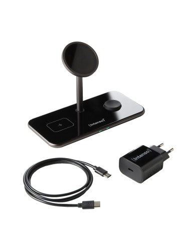 Intenso MB13 Auriculares, Smartphone, Reloj inteligente Negro USB Cargador inalÃ¡mbrico Carga rÃ¡pida Interior