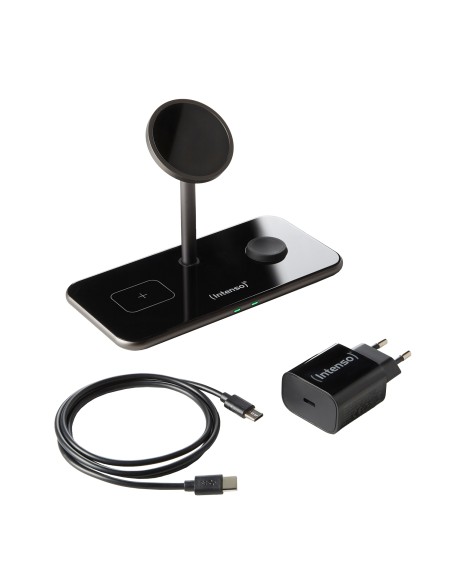 Intenso MB13 Auriculares, Smartphone, Reloj inteligente Negro USB Cargador inalÃ¡mbrico Carga rÃ¡pida Interior