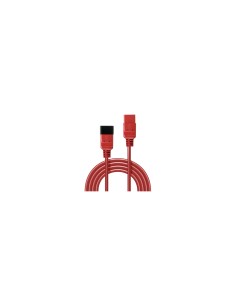 Lindy 30123 cable de transmisiÃ³n Rojo 1 m C19 acoplador C20 acoplador 2