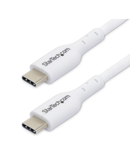 StarTech.com Cable de Carga USB-C Blanco de 2m - Cable UCB Tipo C de Carga para Ordenador PortÃ¡til - PD de 60W 3A - Cable de Tr
