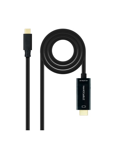 Nanocable Cable Conversor USB-C a HDMI, USB-C/M â€“ HDMI/M, Negro, 5 m