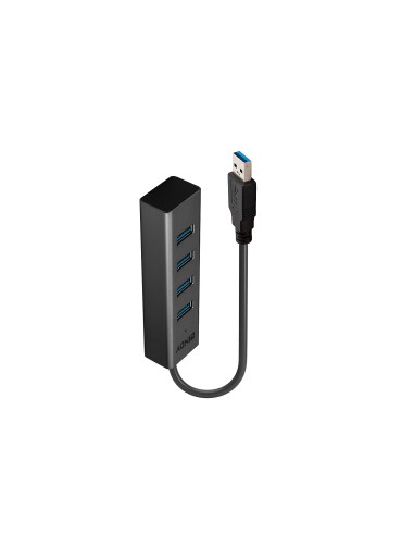Lindy 43324 hub de interfaz USB 3.2 Gen 1 (3.1 Gen 1) Type-A 5000 Mbit/s Negro